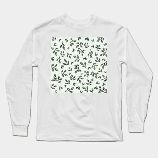 Green leafy pattern Long Sleeve T-Shirt